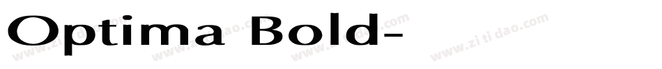 Optima Bold字体转换